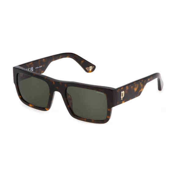 POLICE SUN SPLL12 Sunglasses DARK-HAVANA-0722 54mm